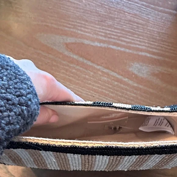 Anthropologie Fiona beaded bag- Neutral Stripe - Picture 6 of 12